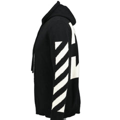 OFF-WHITE Arrow White Knitted Zip Jumper Black