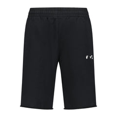OFF-WHITE COTTON SWEAT SHORTS BLACK