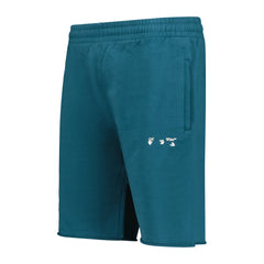 OFF-WHITE COTTON SWEAT SHORTS DUCK GREEN
