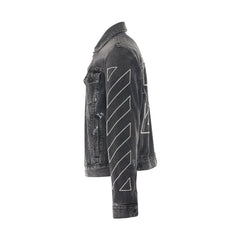 OFF-WHITE Denim Jackets Dark Grey