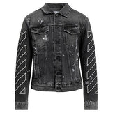 OFF-WHITE Denim Jackets Dark Grey