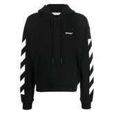 OFF-WHITE Sleeve Logo Design Hoodie Black