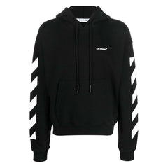 OFF-WHITE Sleeve Logo Design Hoodie Black