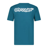 OFF-WHITE Slim Fit FF Blur T-Shirt Teal Blue