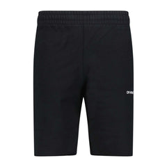 OFF-WHITE WAVE COTTON SWEAT SHORTS BLACK