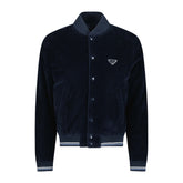 PRADA CORDUROY BUTTON-UP JACKET NAVY