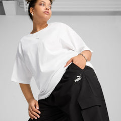 PUMA Women's ESSENTIALS No. 1 Logo Woven Cargo Pants - Black