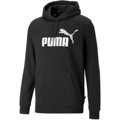 PUMA Essentials+ 2 Colour Big Logo Hoodie - Black / White