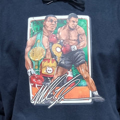 Retro Kings Tyson Watercolour Stacked Hoodie - Black