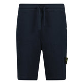 STONE ISLAND BADGE BERMUDA SWEAT SHORTS NAVY