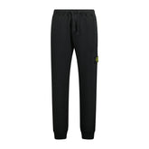 STONE ISLAND BADGE COTTON SWEAT PANTS BLACK