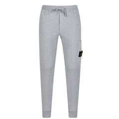 STONE ISLAND BADGE COTTON SWEAT PANTS GREY