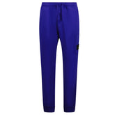 STONE ISLAND BADGE COTTON SWEAT PANTS ROYAL BLUE