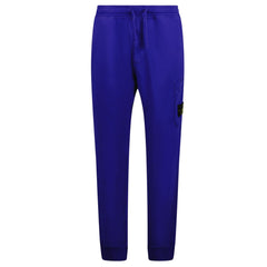 STONE ISLAND BADGE COTTON SWEAT PANTS ROYAL BLUE
