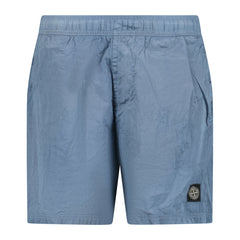 STONE ISLAND CHROME SWIM SHORTS BLUE