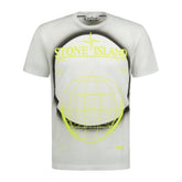 STONE ISLAND COMPASS PRINT LOGO SOLAR ECLIPSE 2 COMPASS PRINT T-SHIRT WHITE