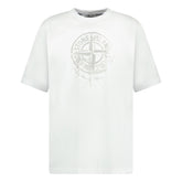 STONE ISLAND COMPASS PRINT LOGO T-SHIRT WHITE