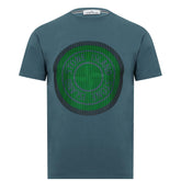 STONE ISLANDCompass Printed Logo T-Shirt Blue & Green