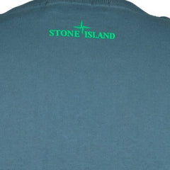 STONE ISLANDCompass Printed Logo T-Shirt Blue & Green