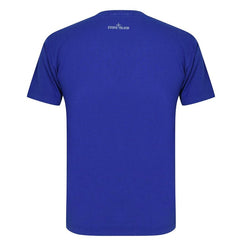 STONE ISLANDCompass Printed Logo T-Shirt Blue & White