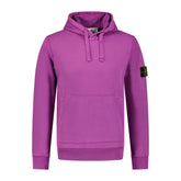 STONE ISLAND COTTON HOODED SWEATSHIRT GRAPE