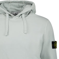 STONE ISLAND COTTON HOODED SWEATSHIRT PEARL GREY
