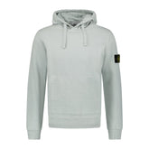STONE ISLAND COTTON HOODED SWEATSHIRT PEARL GREY
