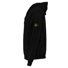 STONE ISLAND COTTON HOODIE SWEATSHIRT BLACK