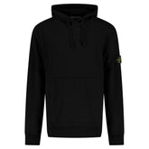 STONE ISLAND COTTON HOODIE SWEATSHIRT BLACK