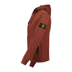 STONE ISLAND COTTON HOODIE SWEATSHIRT MAROON