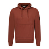 STONE ISLAND COTTON HOODIE SWEATSHIRT MAROON