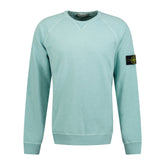 STONE ISLAND COTTON LIGHT SWEATSHIRT AQUA