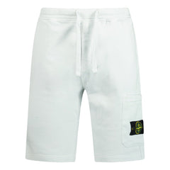 STONE ISLAND COTTON SHORTS ICE WHITE