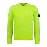 STONE ISLAND COTTON TYE DYE JUMPER LIME