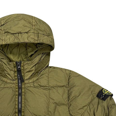 STONE ISLAND (KIDS) CRINKLE PUFFER JACKET KHAKI