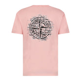 STONE ISLAND DIGITAL COMPASS PRINT LOGO T-SHIRT PINK