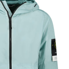 STONE ISLAND GARMENT DYED CRINKLE REPS NY ZIP-UP JACKET BLUE