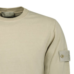STONE ISLAND GHOST BADGE SWEATSHIRT BEIGE