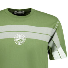 STONE ISLANDGraphic-Stripe Logo Embroidered T-shirt Khaki