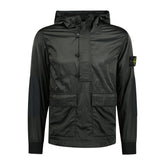 STONE ISLANDHalf-Zip Smock Hooded Jacket Black