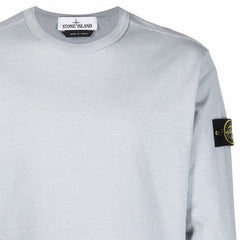 STONE ISLAND LIGHT COTTON SWEATSHIRT PEAL GREY