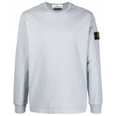 STONE ISLAND LIGHT COTTON SWEATSHIRT PEAL GREY