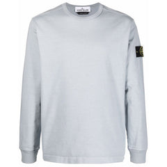 STONE ISLAND LIGHT COTTON SWEATSHIRT PEAL GREY