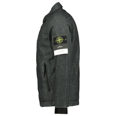 STONE ISLAND'Lino Resinato Quilted-TC' Black Jacket