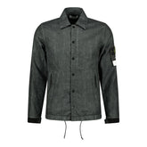STONE ISLAND'Lino Resinato Quilted-TC' Black Jacket