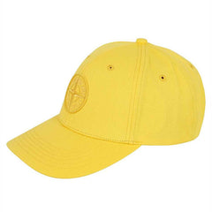 STONE ISLAND LOGO COTTON HAT YELLOW