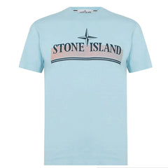 STONE ISLANDLogo Printed T-Shirt Aqua
