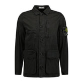 STONE ISLANDLogo Sleeve Brushed Cotton Canvas Jacket Black