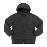 STONE ISLAND (KIDS) LOOM WOVEN DOWN JACKET BLACK