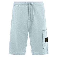 STONE ISLANDMalfile Cotton Sweat Shorts Sky Blue